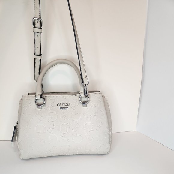 Guess Canaria Beige Mid Size Satchel Crossbody - NWT - Picture 10 of 10